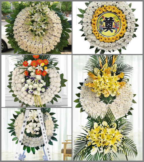 浙江省宁波慈溪市周巷镇花圈速递
